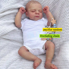 Soft Vinyl Reborn Doll Asleep Baby Girl Lifelike Bath Toy