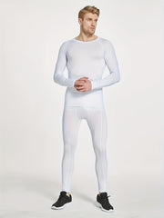 Men's Compression Long Sleeve T-Shirt High Stretch Crew Neck - Fitness Training