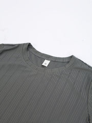 Plaid Lounge Set Short Sleeve Top & Pants Women's Loungewear