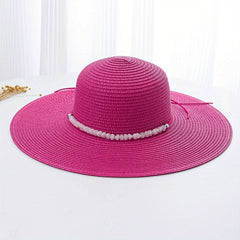 Wide Brim Breathable Straw Hat Outdoor Travel Beach Hats For Women