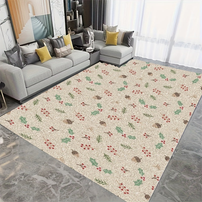 Christmas Tree Kitchen Rug Washable Christmas Door Mat Living Room Carpet