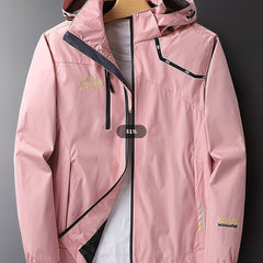 Waterproof Hooded Jacket Full Zipper Climbing Coat