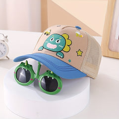 Kids Dinosaur Cap & Sunglasses Set
