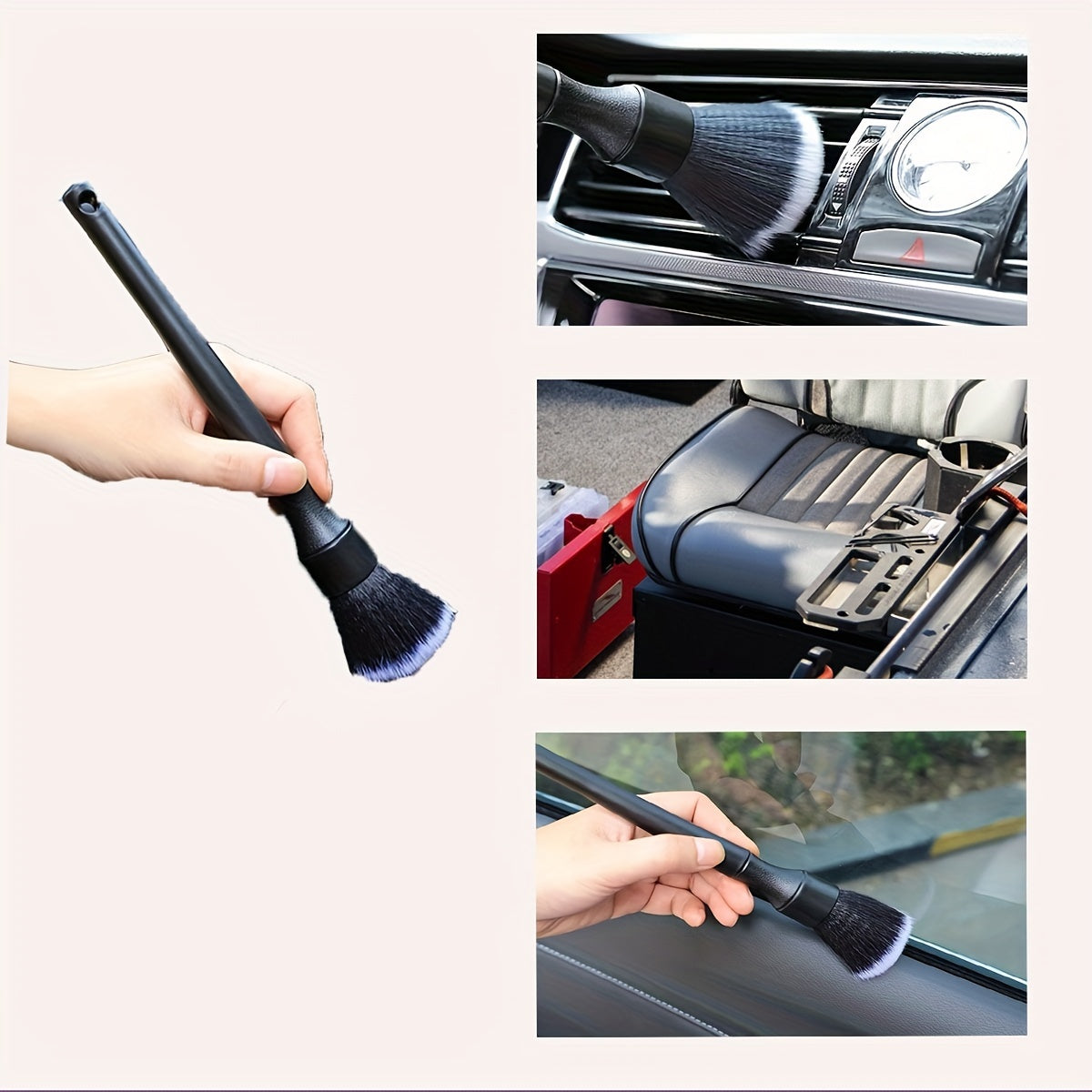 2pcs Car Detailing Brush Kit for Vehicle Interior Cleaning