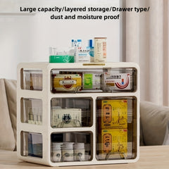 Family Medicine Box Storage Drawer Large Capacity First Aid Box