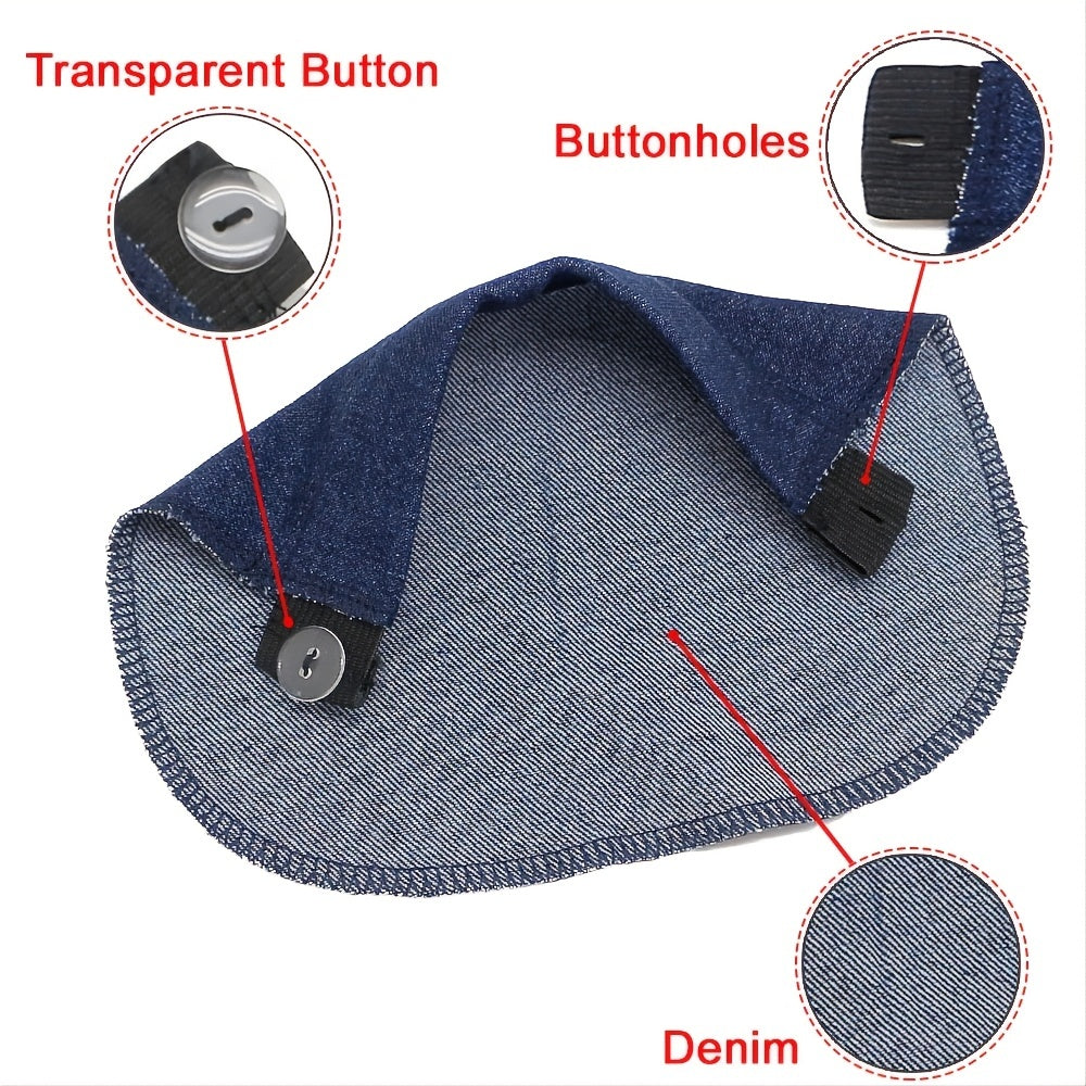 2pcs Denim Fabric Extender Buckle for Fat Belly Jeans