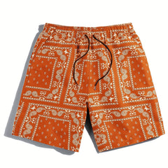 Paisley Men's Quick Dry Hawaiian Board Shorts With Pockets