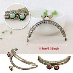 Embossing Head Coin Purse Frame Metal Clasp Closure Wallet Accessories