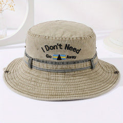 Wide Brim Denim Bucket Hat for Outdoor Sports Unisex