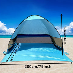 Portable Beach Tent for 2-3 Adults UPF 50 Sun Protection Lightweight