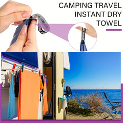 Microfibre Towel Compact Lightweight Fast Drying Travel Sports Gym