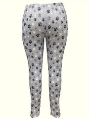 High Rise Paw Print Leggings