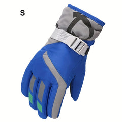 Winter Kids Ski Gloves Waterproof Warm Outdoor Riding Gloves