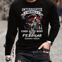 3D Skeleton Print Men's Graphic Round Neck Loose Pullover Shirt