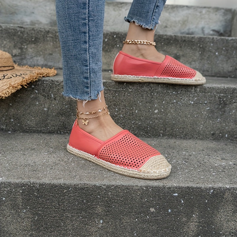Women's Breathable Espadrille Flat Shoes Slip On Loafers