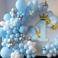 1st Birthday Decorations Number 1 Balloons Prince Princess Crown First Year