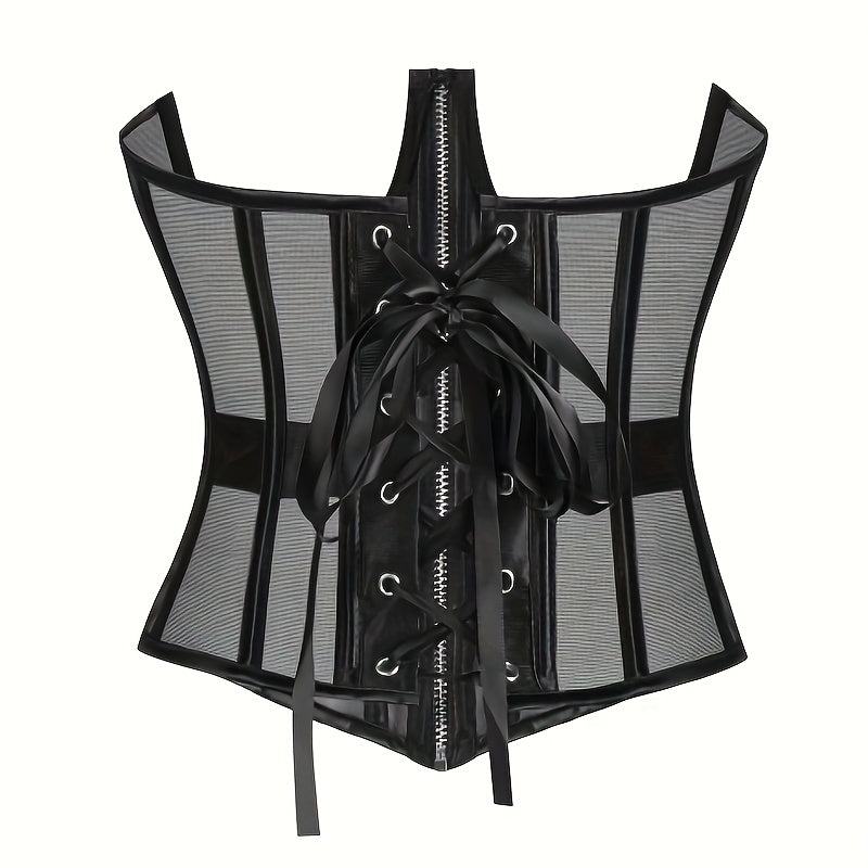 Zipper Mesh Tummy Wrap Tummy Control Girdle Belt Cincher