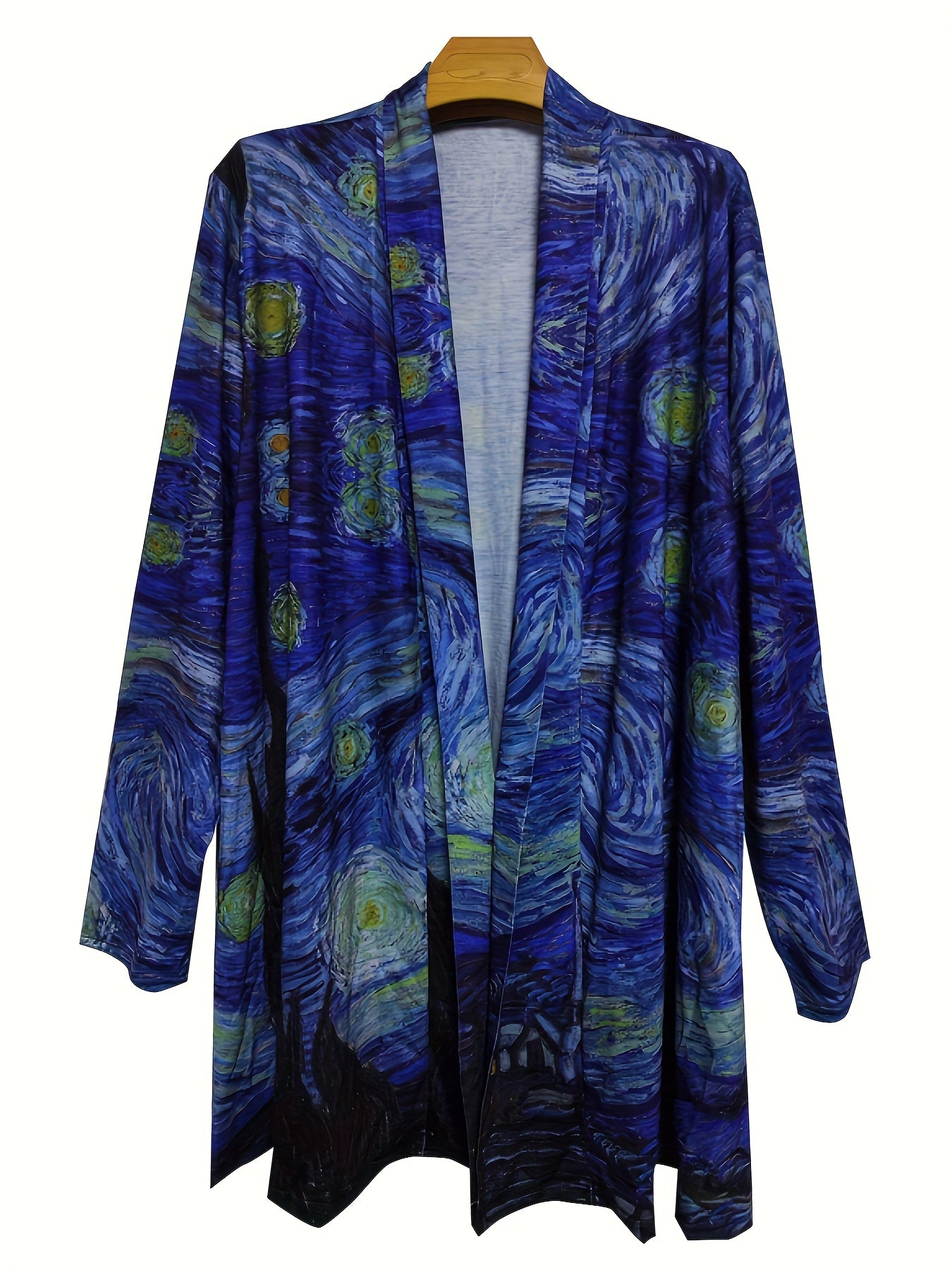 Painting Print Cardigan Long Sleeve