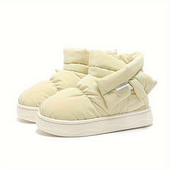 Women's Solid Thermal Snow Boots Fall Winter Keep Warm Non Slip Snow Shoes