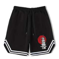 Vintage Graphic Basketball Shorts for Men