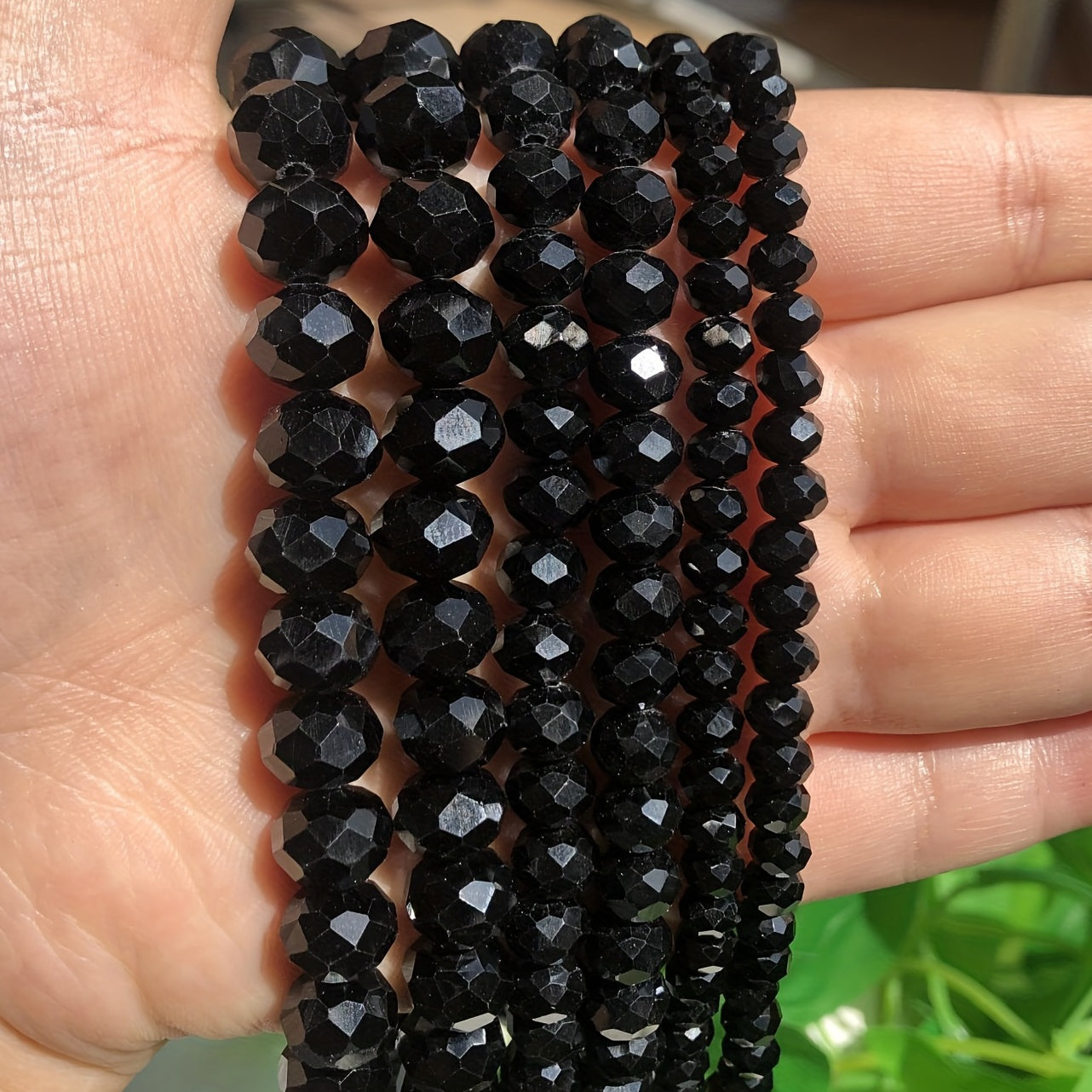 Crystal Stone Beads Rondelle Wheel Faceted Glass Spacer Beads 15in