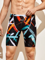 Quick Dry Men's Swim Boxer Briefs for Swimming and Surfing