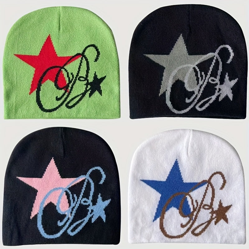 Fashionable Windproof Knit Beanie Hat Autumn Winter Warm Ski Cold Hat Men Women