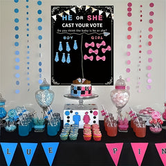 7pcs Gender Reveal Voting Sticker Set