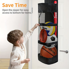 Sports Equipment Storage Bag Hanging Basketball Toy Storage Basket