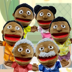 Interactive Family of Puppets for Role Playing Toys with Open Mouths