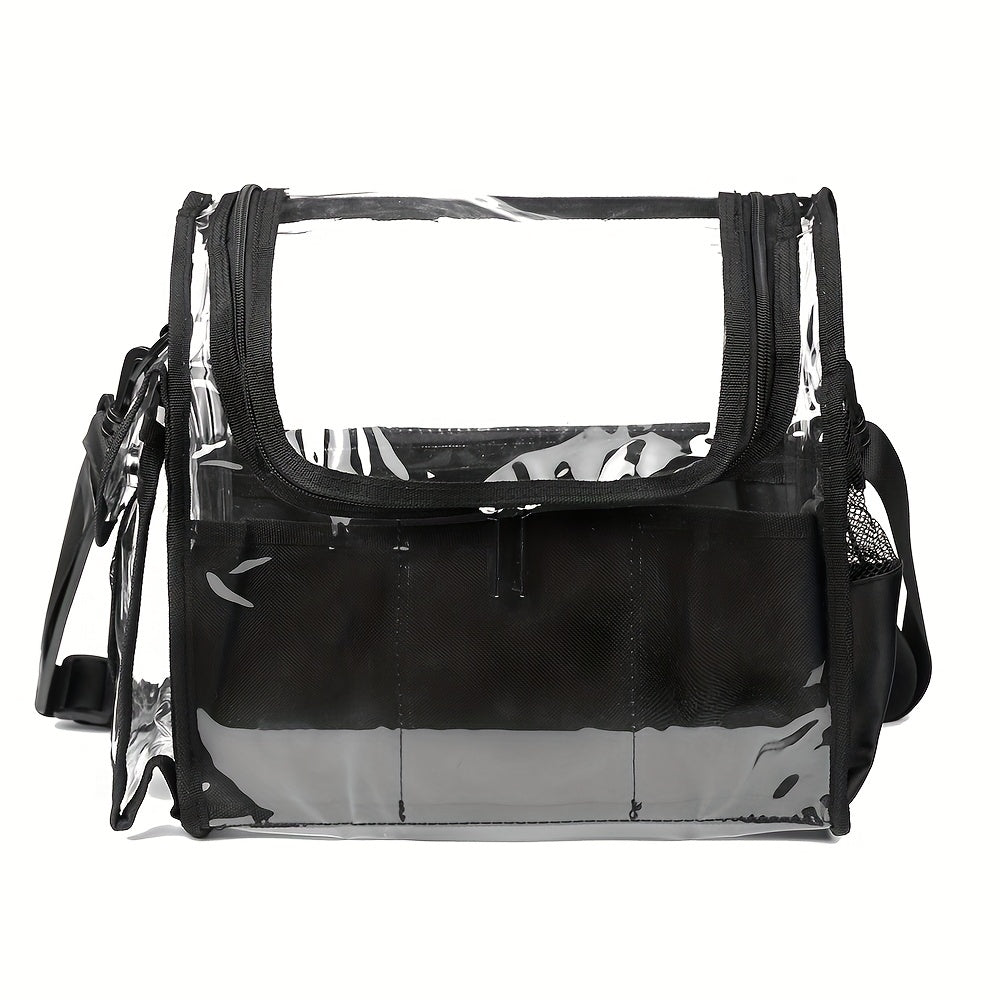 Clear Makeup Organizer Bag Cosmetic Bag With Sturdy Zipper And External Pockets