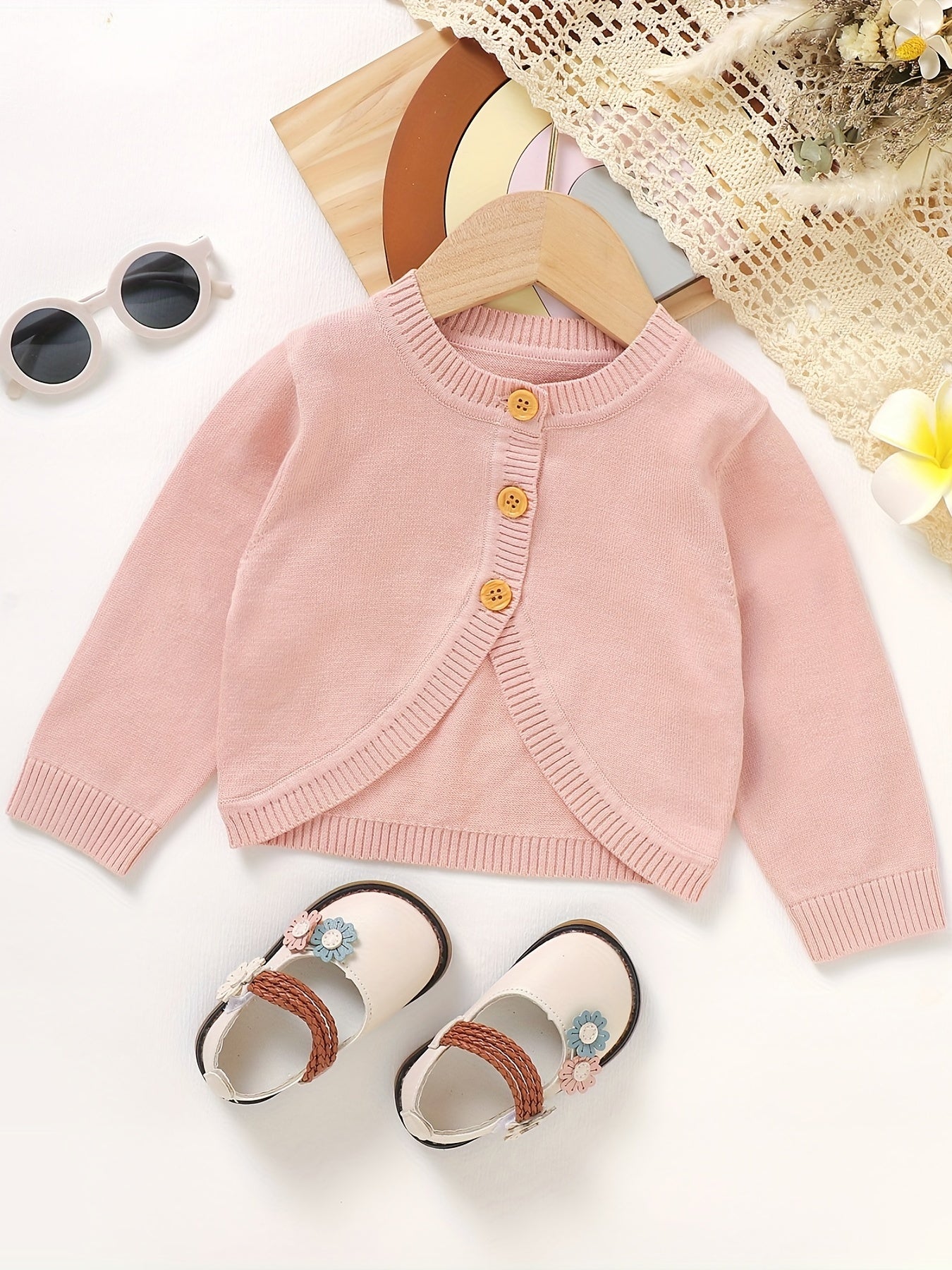 Baby Knitted Coat Toddler Girls Button Down Cardigan Top Outerwear