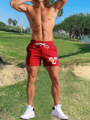 Palm Tree Pattern Graphic Drawstring Shorts Men's Summer Vacation Resort