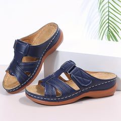 Women's Cross Band Sandals with Arch Support - Summer Beach Slippers