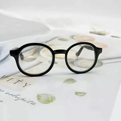 Plastic Round Decorative Doll Glasses