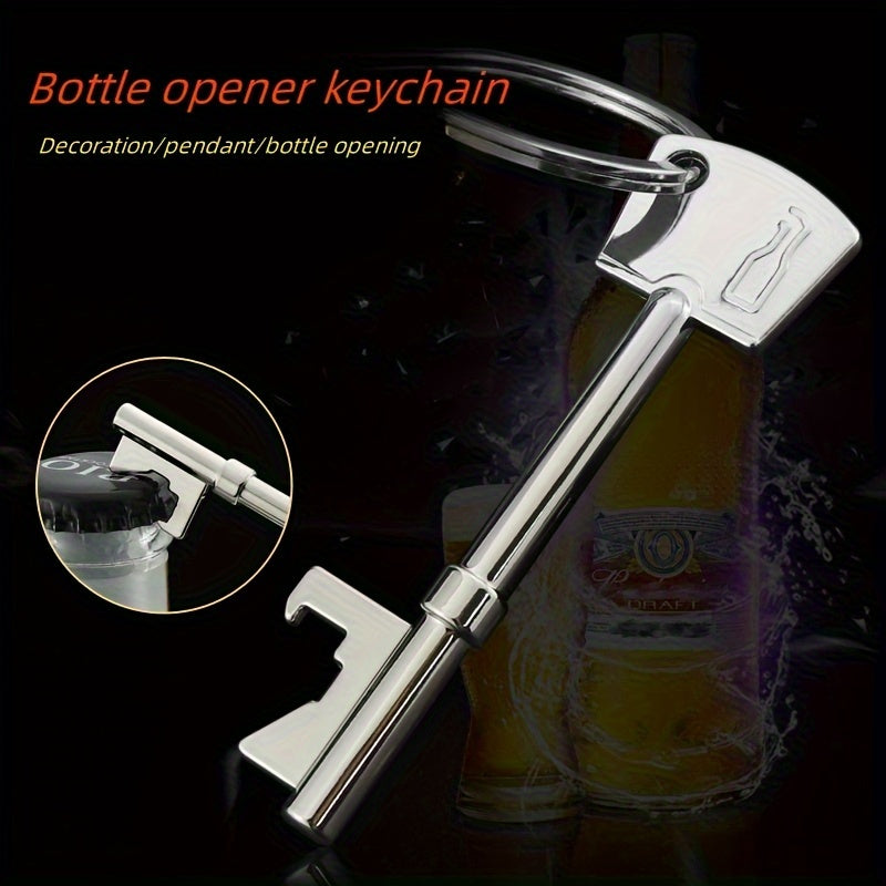 Multifunctional Keychain With Bottle Opener Metal Keyring Pendant