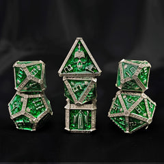 7pcs Metal Wizard Polyhedral Dices Set for RPG Board Game