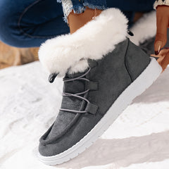 Women's Non-slip Snow Boots Thickened Medium Tube Sneakers