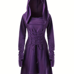 Long Sleeve Hooded Cosplay Dress Halloween Party Dress Women's Clothing