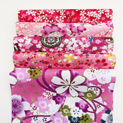 5pcs Japanese Print Cotton Quilting Fabric Bundle DIY Sewing Cloth Accessories