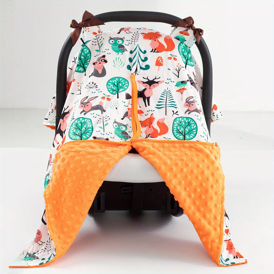 Girls Seat Sunshade Forest Animals Print