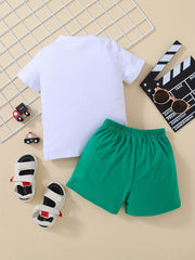 Boys Number 23 & Cartoon Cars Outfit Short Sleeves T-shirt & Shorts