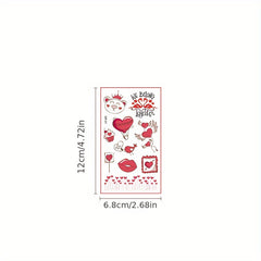 10pcs Love Tattoo Paste Couples Temporary Tattoo Stickers