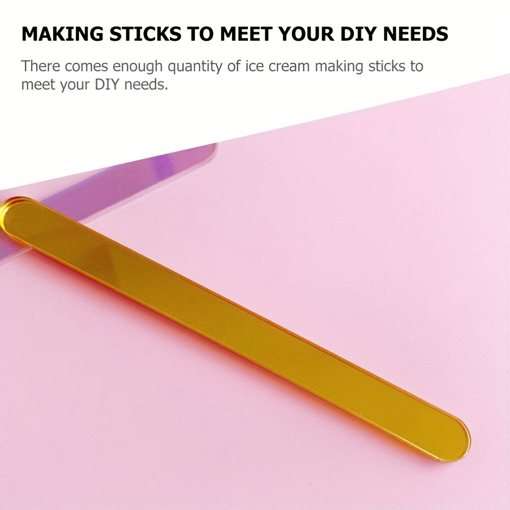 50pcs Acrylic Popsicle Stick Reusable Cakesicle Sticks