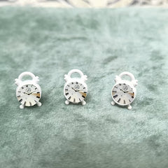 1pc Clock Creamy Aluminum Alloy Doll House Accessory