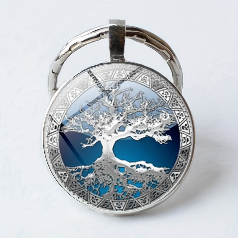 1pc Zinc Alloy Life Tree Keychain Vintage Bag Purse Accessory