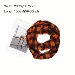 Stylish Halloween Neck Gaiter Lattice Pumpkin Pattern Scarf