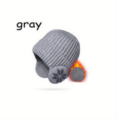 Fashionable Sport Windproof Knit Thickened Beanie Hat Autumn Winter Warm Ski Col
