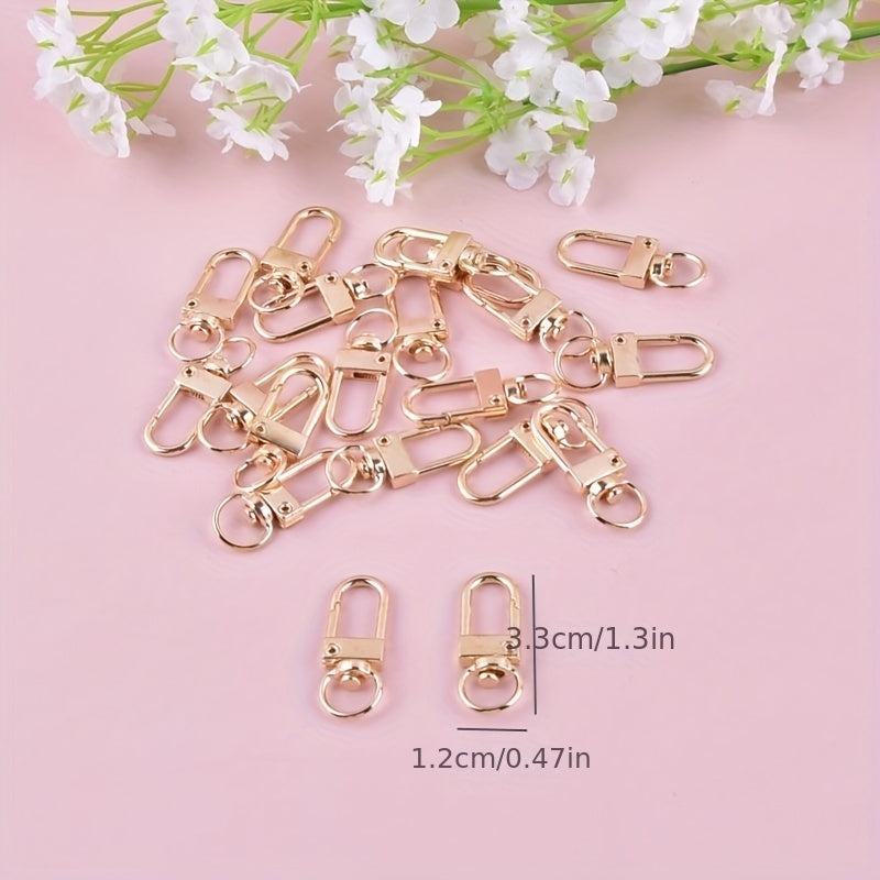 20pcs Metal Lobster Claw Clasps Keychain Swivel Lanyards Trigger Snap Hooks
