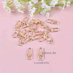 20pcs Metal Lobster Claw Clasps Keychain Swivel Lanyards Trigger Snap Hooks
